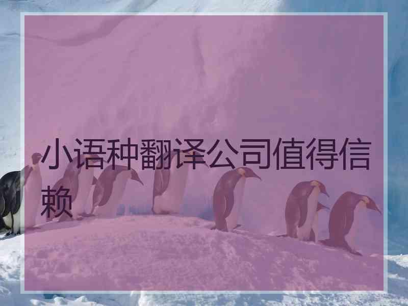 小语种翻译公司值得信赖