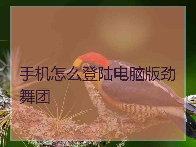 手机怎么登陆电脑版劲舞团