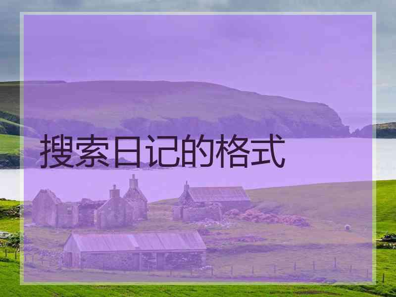 搜索日记的格式