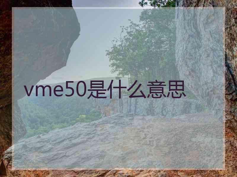 vme50是什么意思
