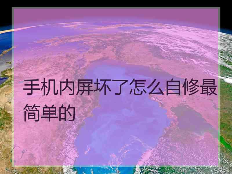 手机内屏坏了怎么自修最简单的