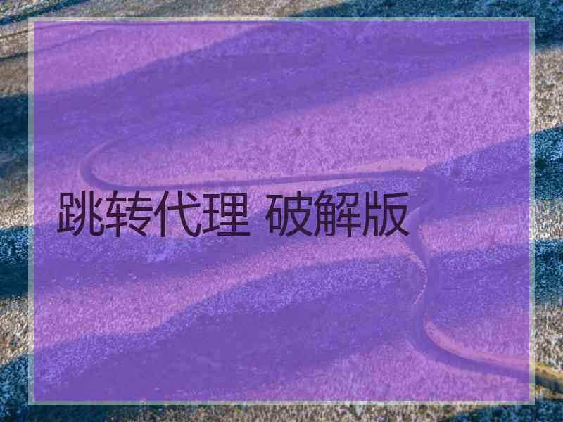 跳转代理 破解版