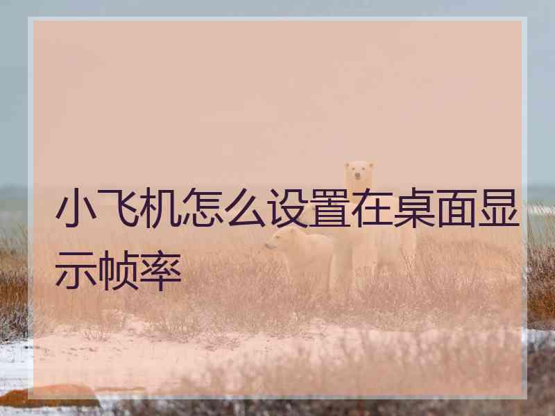 小飞机怎么设置在桌面显示帧率