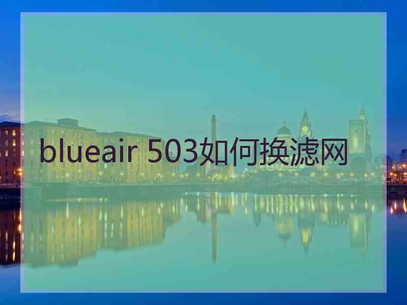 blueair 503如何换滤网