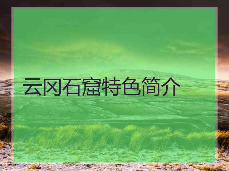 云冈石窟特色简介