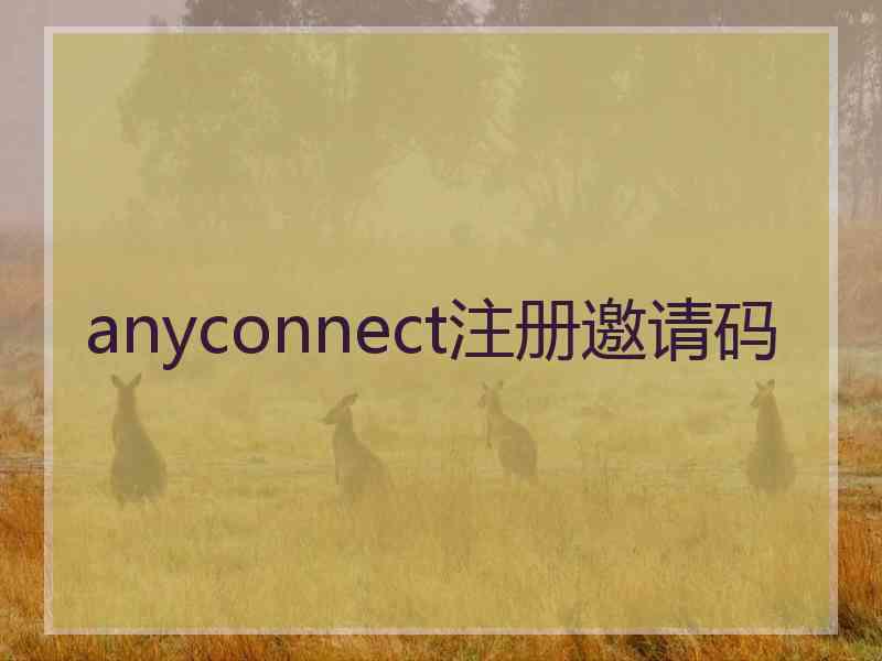 anyconnect注册邀请码