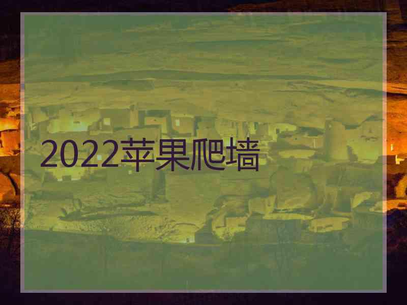 2022苹果爬墙