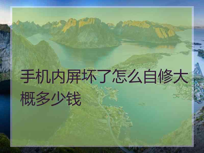 手机内屏坏了怎么自修大概多少钱