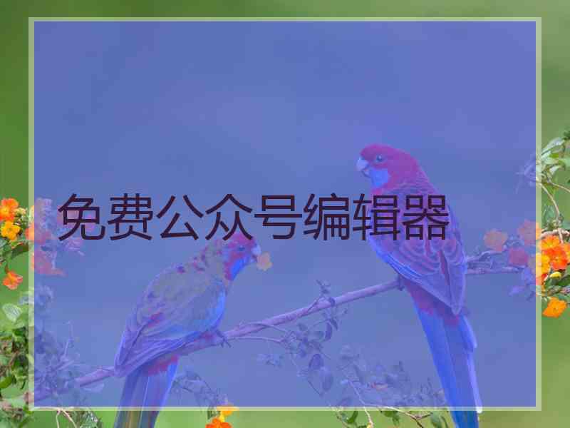 免费公众号编辑器