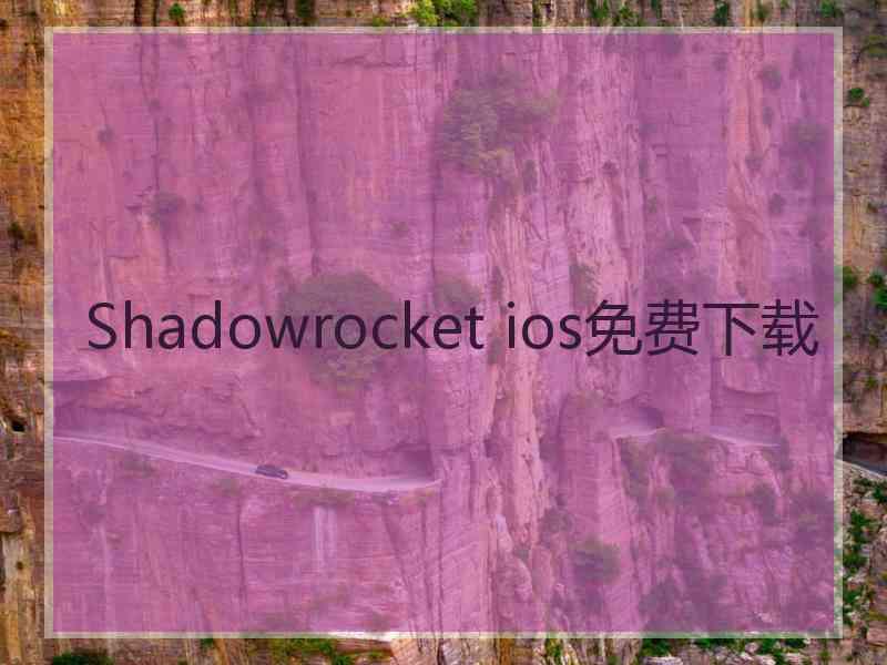 Shadowrocket ios免费下载
