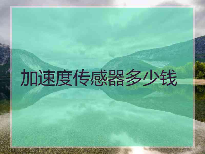 加速度传感器多少钱