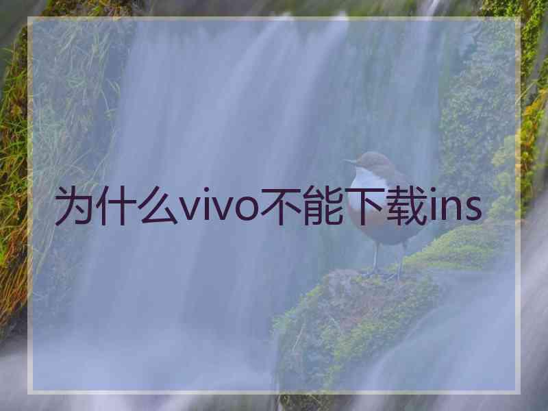 为什么vivo不能下载ins
