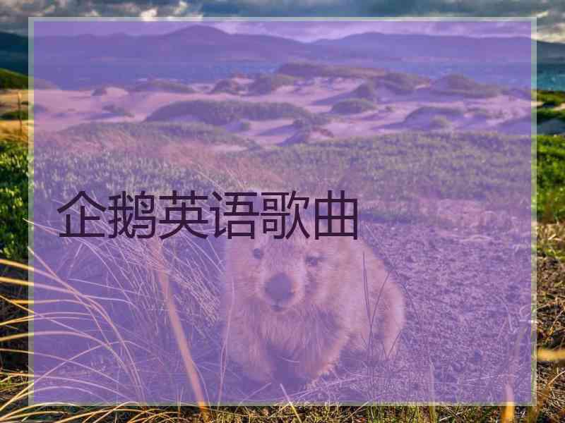 企鹅英语歌曲