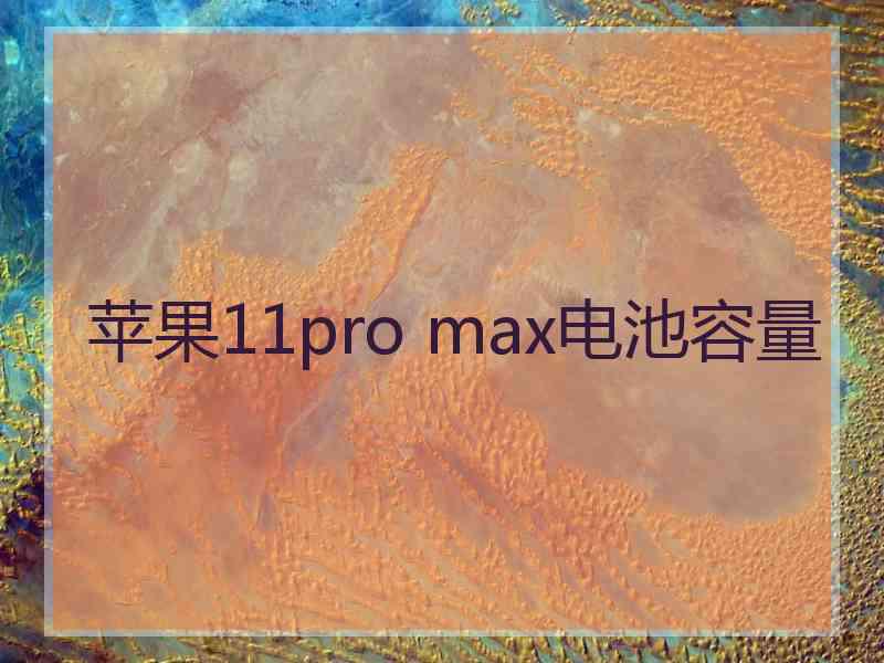 苹果11pro max电池容量