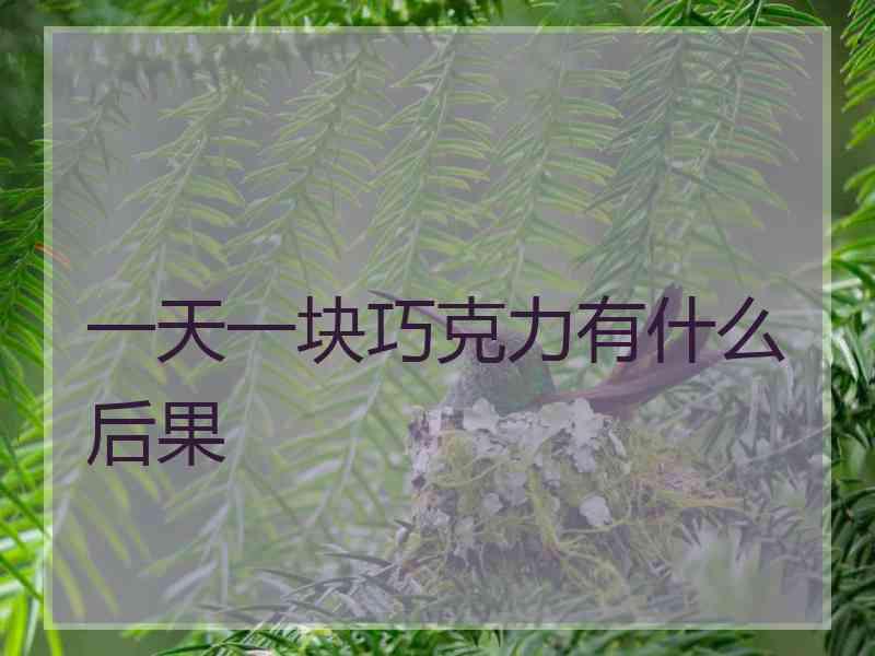 一天一块巧克力有什么后果