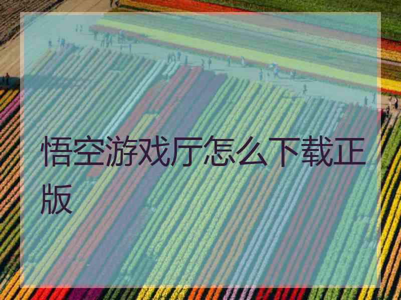 悟空游戏厅怎么下载正版