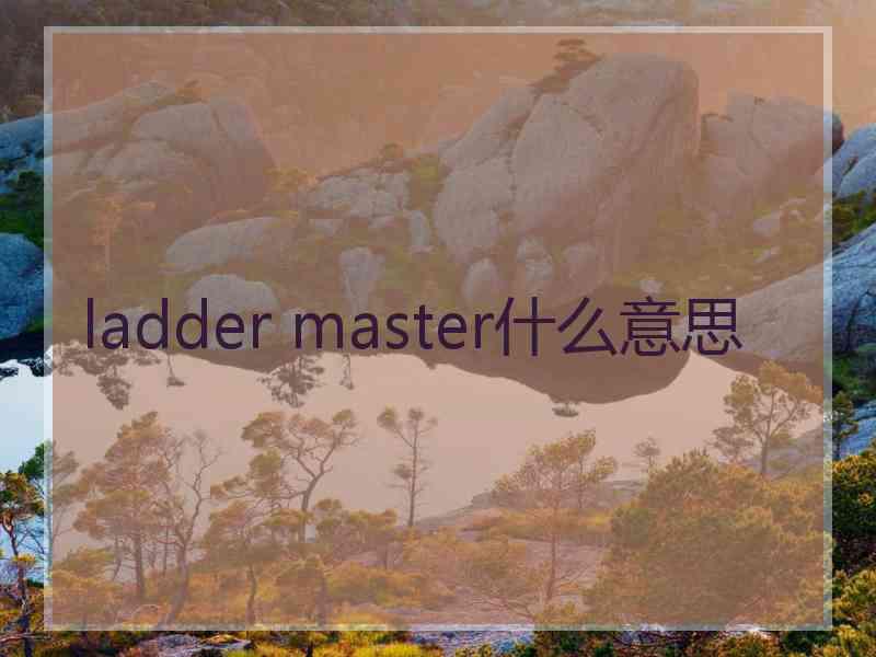 ladder master什么意思