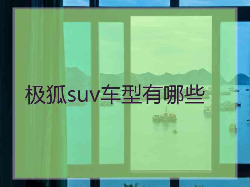 极狐suv车型有哪些