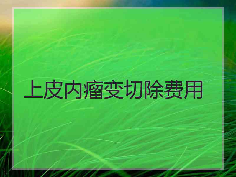 上皮内瘤变切除费用