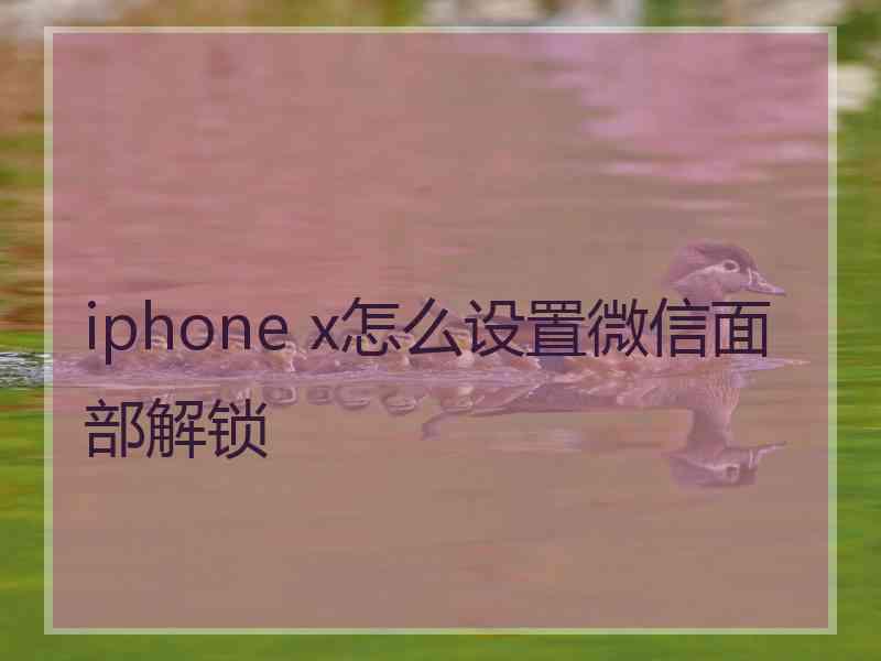 iphone x怎么设置微信面部解锁