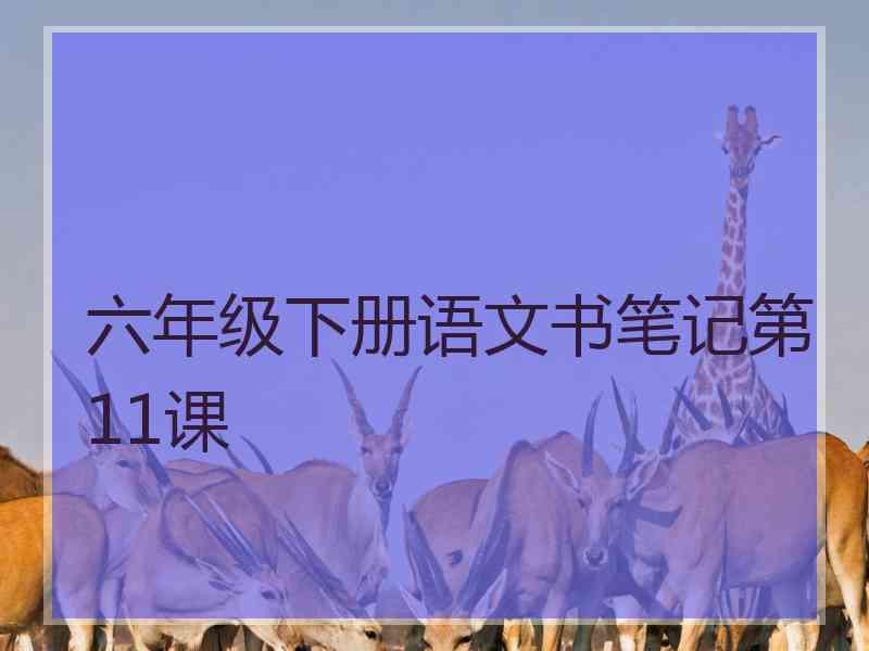 六年级下册语文书笔记第11课